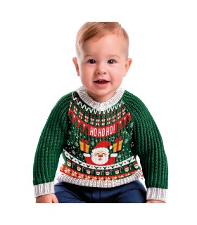 Jersey xmas verde lana 12-18 MESES